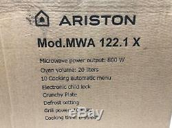 Ariston MWA 122.1X 60cm Stainless Steel 20L Built In Microwave Oven w Trim Kit