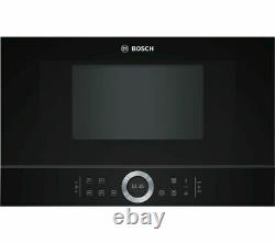 BOSCH Built in Integrated Solo Microwave Grill 900W 60cm BFL634GB1B Black