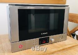 BOSCH Exxcel brushed Stainless steel compact microwave oven- Series 8- Built In