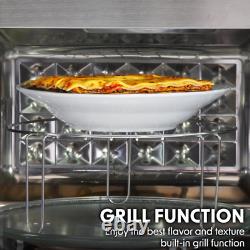 Baridi 25L Integrated Built-In Microwave Oven with Grill 900W Stainless Steel B
