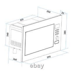 Baridi 25L Integrated Built-In Microwave Oven with Grill 900W Stainless Steel B
