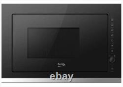 Beko BMGB25333X 900 Watt 25 Litres Built In Microwave with Grill Black Glass