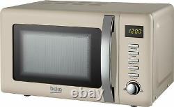 Beko MOC20200C 20 Litre 800 Watt Cream Retro Style Microwave + 1 Year Warranty