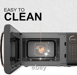 Belaco 20L 800W Digital Microwave Oven Black Rose Gold 10 Power Levels Kitchen