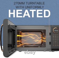 Belaco 20L 800W Digital Microwave Oven Black Rose Gold 10 Power Levels Kitchen