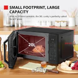Black Mirror Microwave 20Liter 800W Digital Solo Small Microwave with 11 Power L