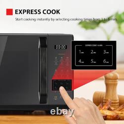 Black Mirror Microwave 20Liter 800W Digital Solo Small Microwave with 11 Power L