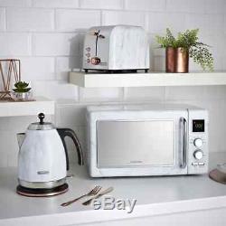 Blaupunkt Marble Effect 20L Microwave, 1.7L Kettle & 2 Slice Toaster set