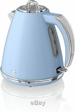 Blue Set Swan Microwave Jug Kettle Toaster Combo Cheap Deal Sale Retro Model