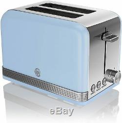 Blue Set Swan Microwave Jug Kettle Toaster Combo Cheap Deal Sale Retro Model