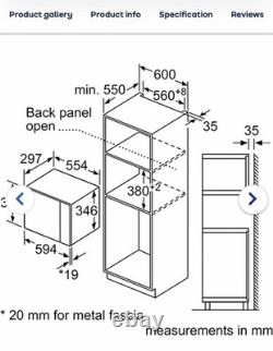 Bosch BFL523MB0B 800W Built-in Solo Microwave Black