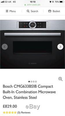 Bosch CMG633BS1B Compact Built-In Combi Microwave Oven Stainless Steel
