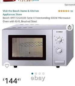 Bosch Microwave Oven with Grill HMT72G450B Unwanted Gift NEW