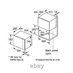 Bosch Serie 4 BEL523MS0B Built-in 20 Litre Microwave with Grill, Stainless Steel