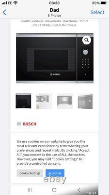 Bosch Serie 4 BFL523MS0B Built-in Microwave Stainless Steel