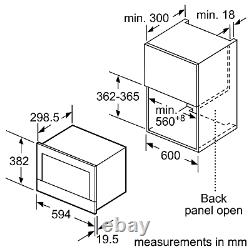 Bosch Serie 8 21L 900W Built-in Microwave with Grill Stainless Steel