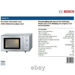 Bosch Series 2 HMT72M450B Brushed Steel Freestanding Microwave 800W 17 Litres