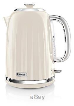 Breville Cream Kettle and Toaster with Daewoo Microwave & 5 Piece Canister Set