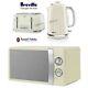 Breville Impressions Kettle And Toaster Set & Russell Hobbs Microwave Cream New