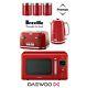 Breville Impressions Red Kettle And Toaster & Retro Microwave & Canisters New