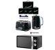 Breville Kettle And Toaster Set & Russell Hobbs Microwave & Canister Set Black