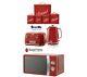 Breville Kettle And Toaster Set & Russell Hobbs Microwave & Canister Set Red New