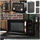 Brooklyn Black & Rose Gold Microwave, Kettle & Toaster Set + Free Canisters