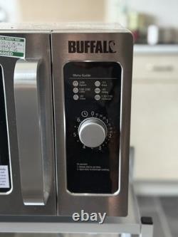 Buffalo FB861 25L 1000W Manual Commercial Microwave Oven Stainless Steel
