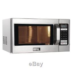 Buffalo Programmable Commercial Microwave Oven 1100W Stainless Steel Silver