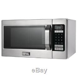 Buffalo Programmable Commercial Microwave Oven 1100W Stainless Steel Silver