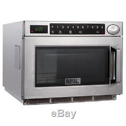 Buffalo Programmable Commercial Microwave Oven 1500W Stainless Steel Silver