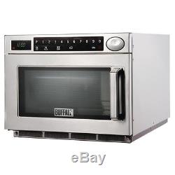 Buffalo Programmable Commercial Microwave Oven 1500W Stainless Steel Silver