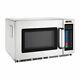 Buffalo Programmable Commercial Microwave Oven In Silver Stainless Steel 1800w