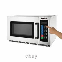 Buffalo Programmable Commercial Microwave Oven in Silver Stainless Steel 1800W