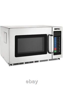 Buffalo Programmable Commercial Microwave Oven in Silver Stainless Steel 1800W