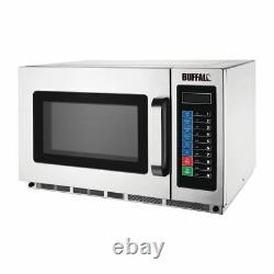 Buffalo Programmable Commercial Microwave Oven in Silver Stainless Steel 1800W