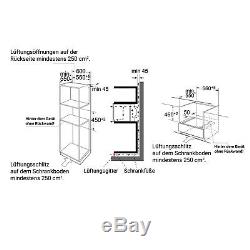 Built-In Combination Microwave Oven 60cm, grill, hot air, defrost function touch