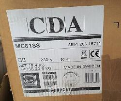CDA MC61SS 750W Stainless Steel & Black Built-in Microwave Oven inc vat (BD)
