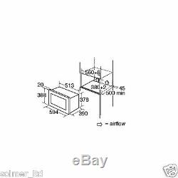 CDA VM130BL Kitchen Cabinet Unit Integrated Built in Microwave Oven in Black