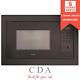 Cda Vm131bl 25l Black 900w Integrated Built In Microwave Oven With Auto Defrost