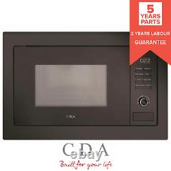 CDA VM131BL 25L Black 900W Integrated Built In Microwave Oven With Auto Defrost