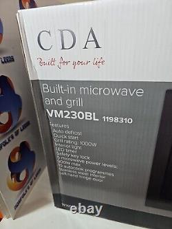 CDA VM230BL Black Built-in Microwave with Grill 25L 900W 5 Year Warranty M