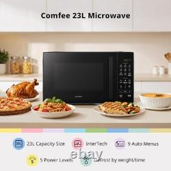 COMFEE' 23L Digital Solo Microwave Oven, 900W Compact Countertop Microwave with