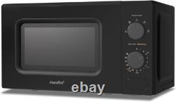 COMFEE' Black Compact Microwave Oven 700W with Manual Control 20L