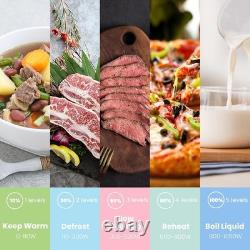 COMFEE' Black Compact Microwave Oven 700W with Manual Control 20L