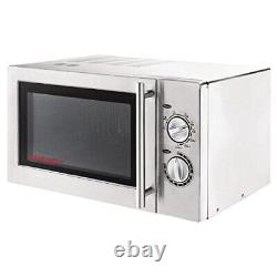Caterlite Commercial Microwave Oven 900W Light Duty Stainless Steel Appliance