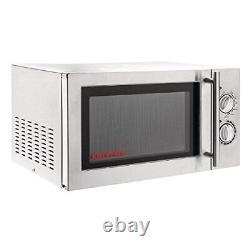 Caterlite Commercial Microwave Oven 900W Light Duty Stainless Steel Appliance
