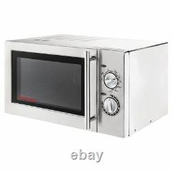 Caterlite Stainless Steel Microwave Oven with Grill 900W Commercial Light Duty