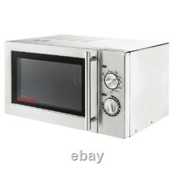 Caterlite Stainless Steel Microwave Oven with Grill 900W Commercial Light Duty