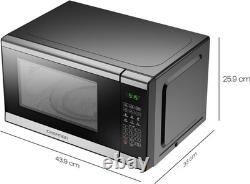 Chefman 20L 800W Microwave Oven, 6 Presets, 10 Power Levels, Eco Mode, Memory